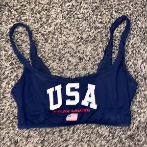 Polo Ralph Lauren 90s Style Team USA Bikini Top XS